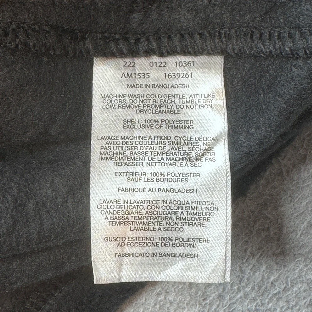 Columbia Fleece Vest Mens M Gray Full Zip Equipment Share AM1535 Mock Neck